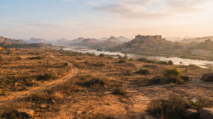 Diwan Venkanna story explained: Adoni fort walls and the Tungabhadra bank near Mantralaya at dawn